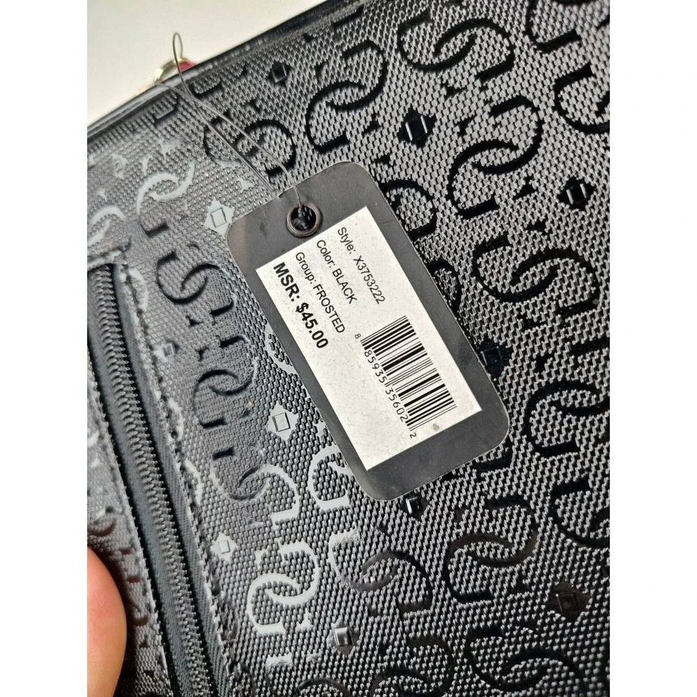 NWT GUESS Frosted Black Tablet iPad Laptop Sleeve Case Pouch Bag